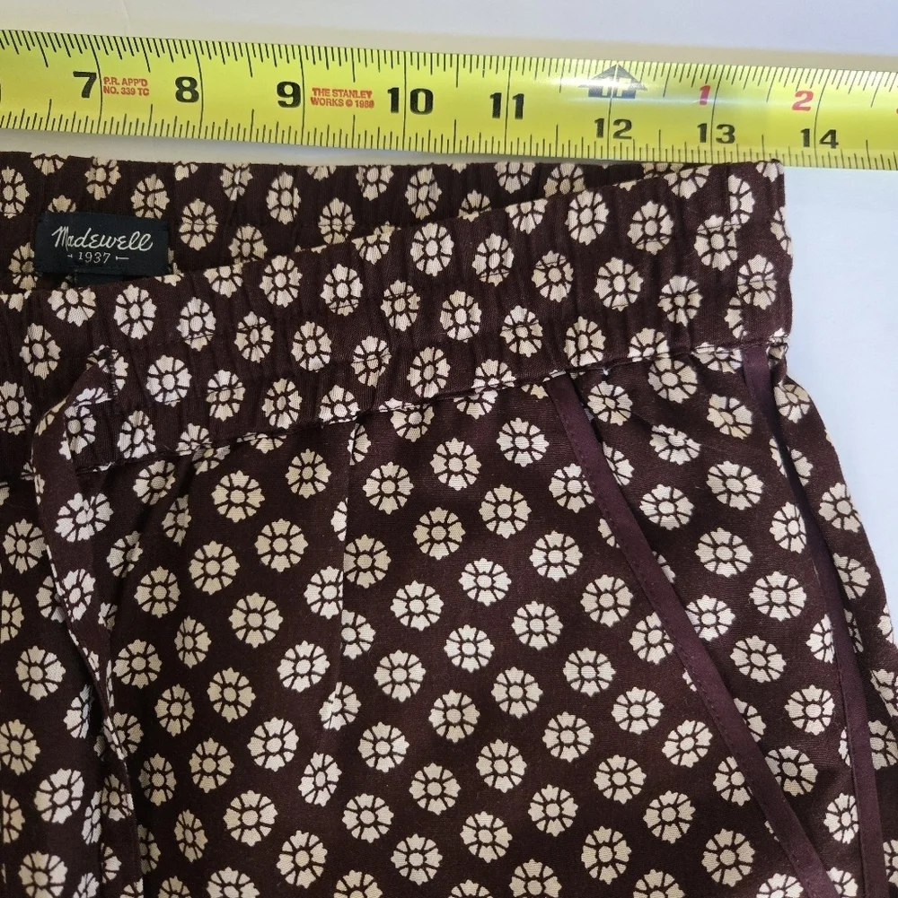 MADEWELL Stylish Brown Patterned Women's Pants.Size XS - Picture 6 of 11